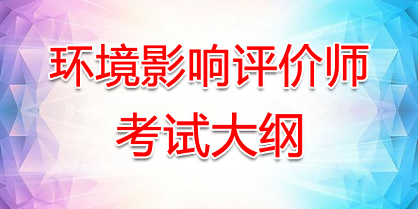 2021年广东环境影响评价师考试大纲：环境影响评价技术导则与标准