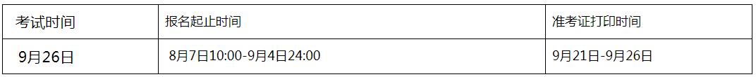 2020年9月吉林基金从业资格考试时间：9月26日